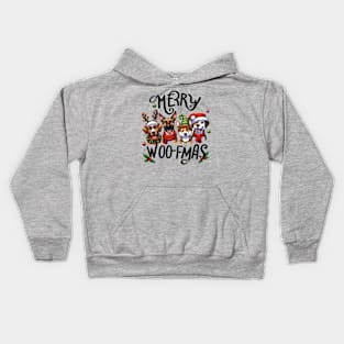 Merry Woofmas Kids Hoodie